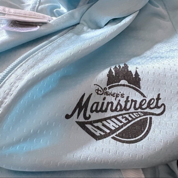 Disney Parks World 2 Piece Main Street Hood Full Zip Track Suit Pale Blue L - Picture 5 of 14